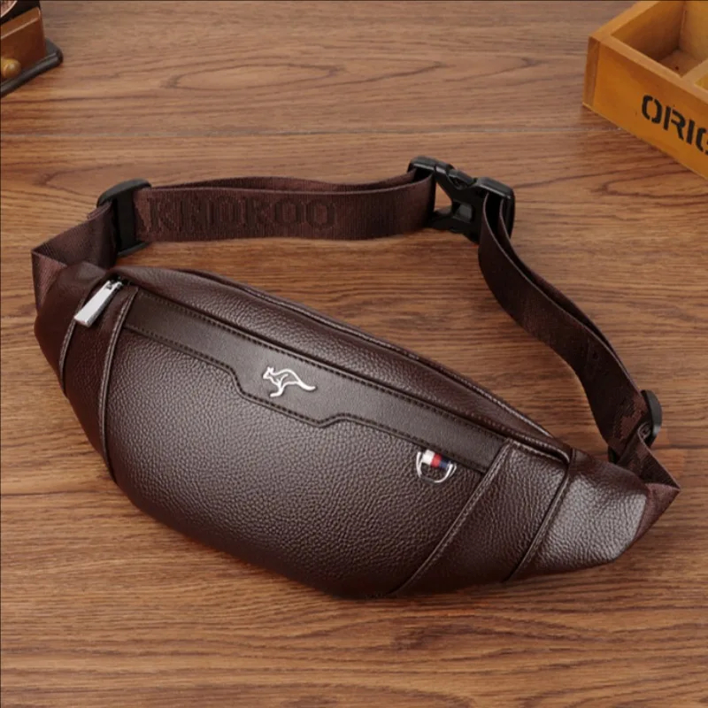 Running Zwift - Business Leather Waist Bag Multifunctional Workout