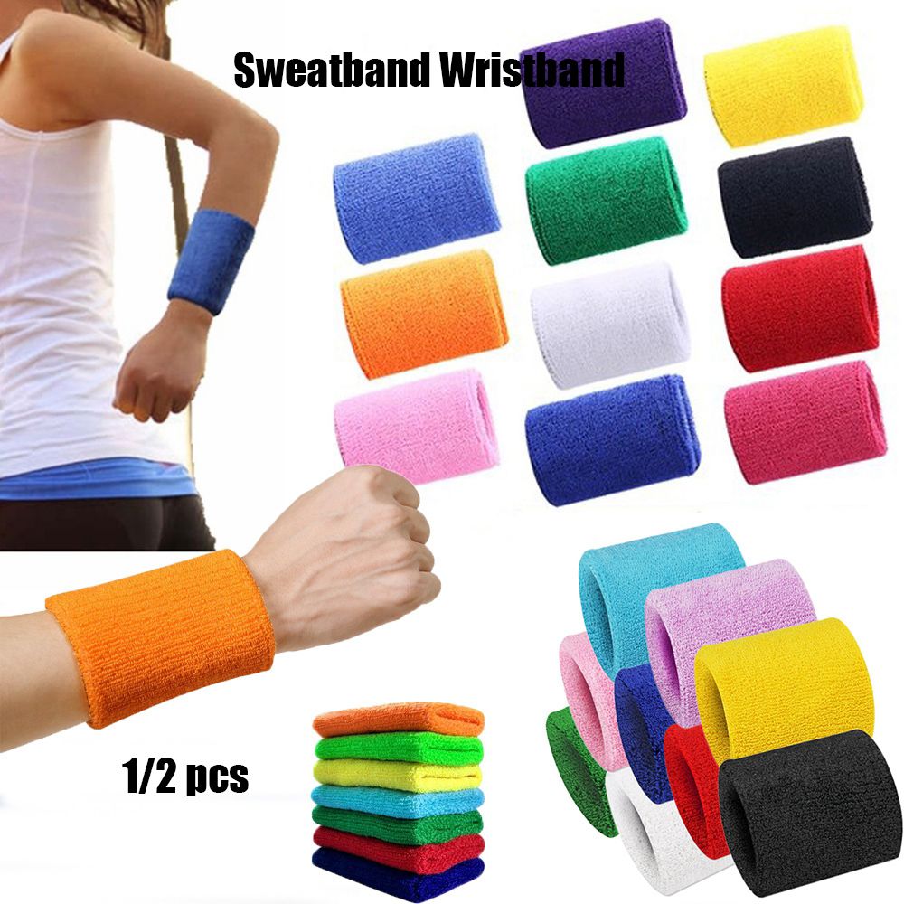 1/2Pcs Unisex Wristbands Sport - огляд і ціна Sweat Band Wrist