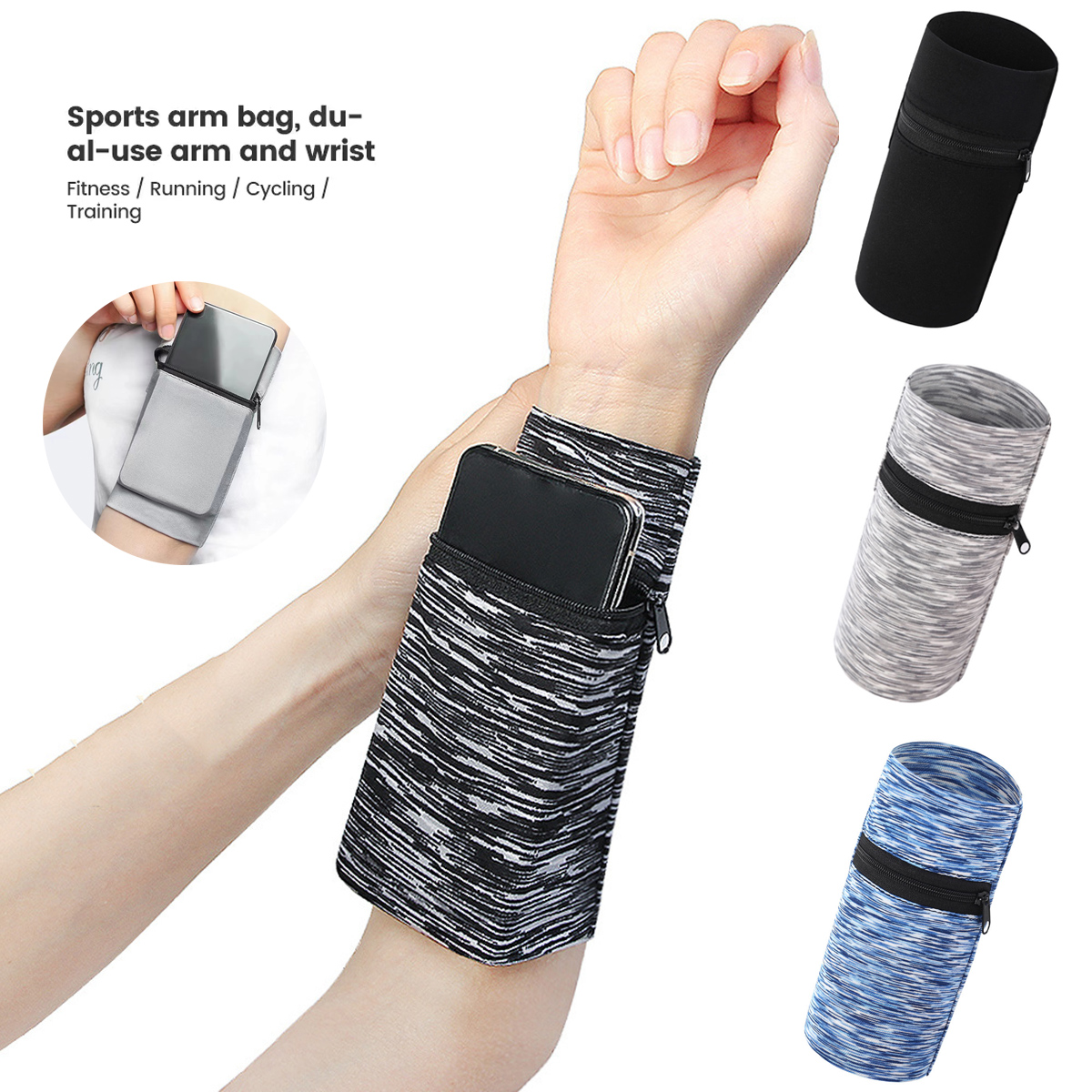 Zipper Running Bags Lightweigh - огляд і ціна Sweat Band Wrist