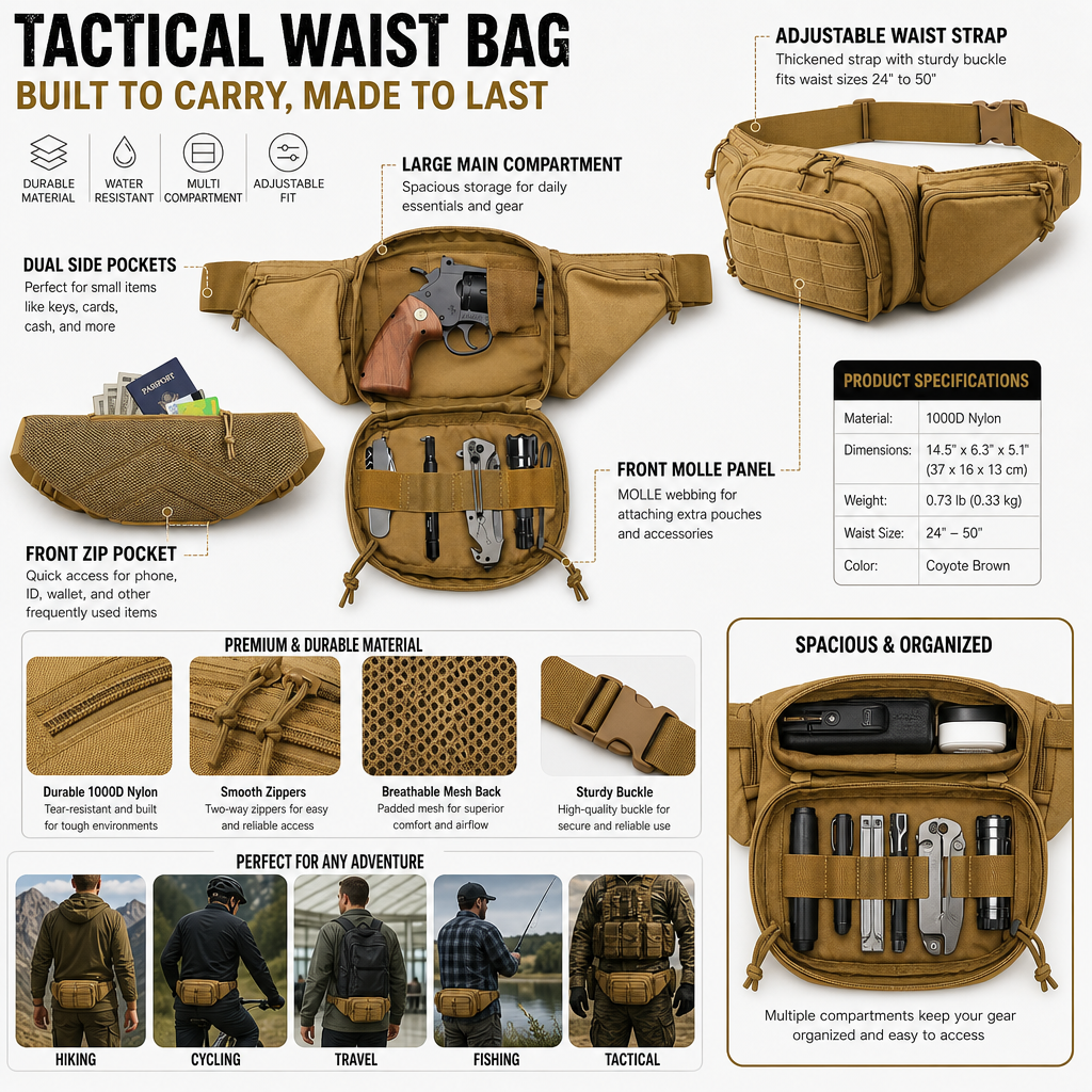 Tactical Waist Pack Outdoor Hi - огляд і ціна Running Zwift